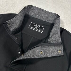 BYLT Elite Fairway Pullover Mens XXL Black Quarter Snap Herringbone‎ Collar